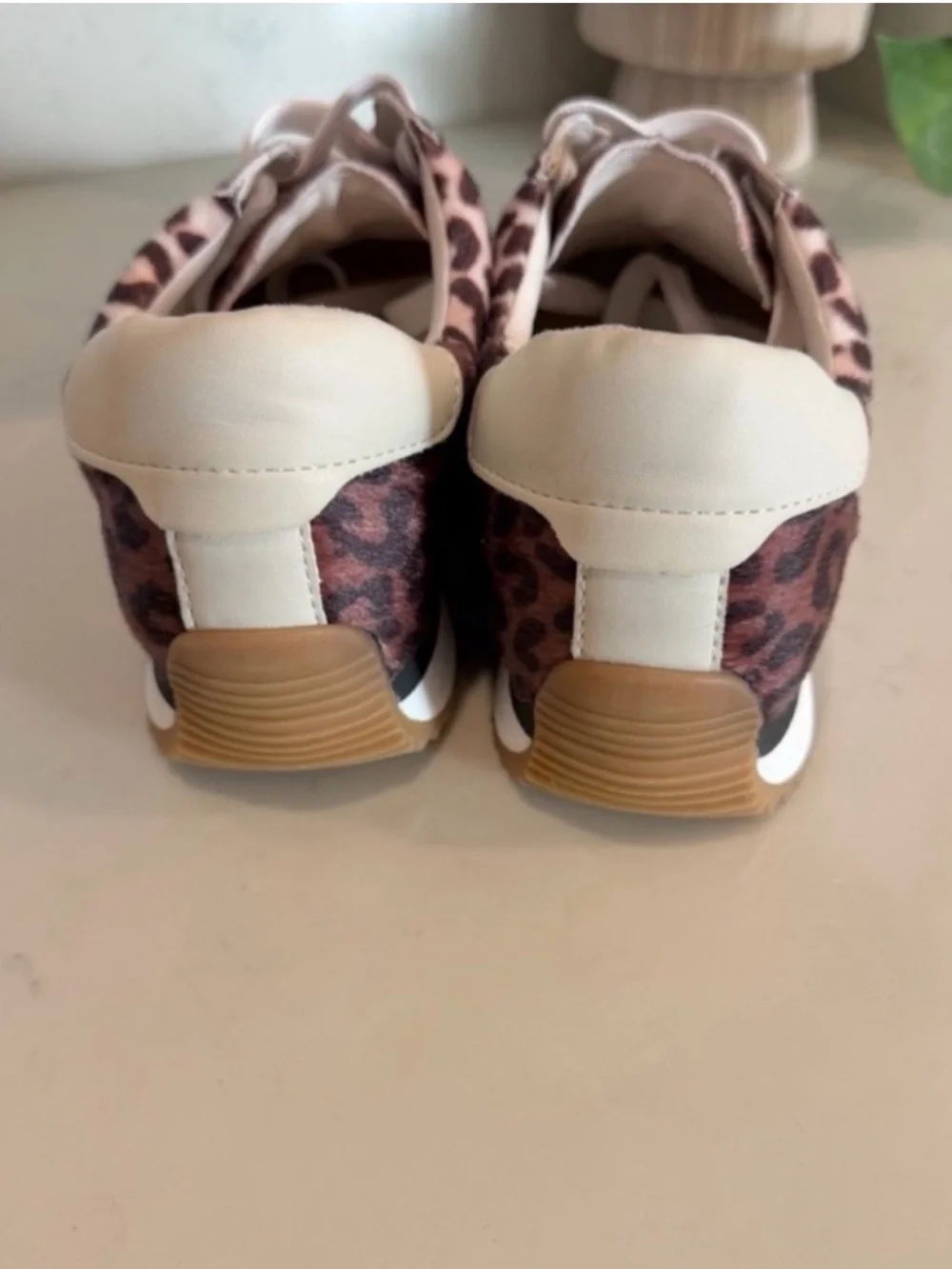 Dolce Vita Brown Mixed Media Leopard Sneakers
